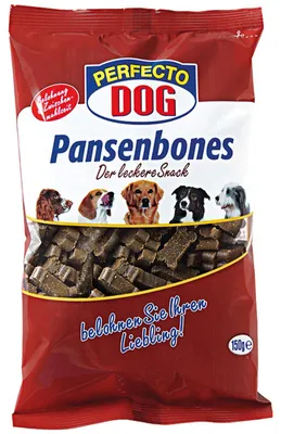 Produktbild von 11x 150g Perfecto Dog Pansenbones Leckerlis für Hunde Hundeleckerli Leckerli 1650g