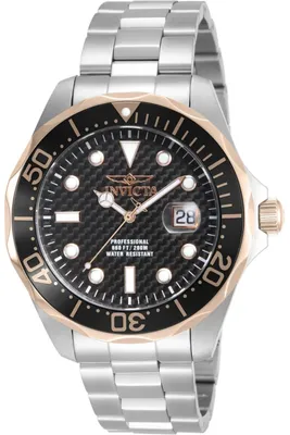 Zdjęcie produktu dla Invicta Pro Diver 12567 Zegarek Męski - Mechanizm Kwarcowy - Stal Nierdzewna z Czarną Tarcza - 47 mm