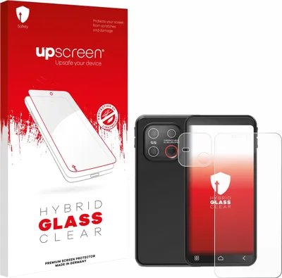 Produktbild von upscreen Schutzglas für Emporia Smart ME7 (Display+Kamera) Schutzfolie Panzer Folie Glas Display Schutz klar