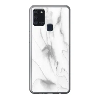Produktbild von MuchoWow® Handyhülle Schutzhülle Hülle für Samsung Galaxy A21s Marmor - Grau - Weiß - Abstrakt - Marmoroptik Silikon Softcase Handy Hülle - Hartschale