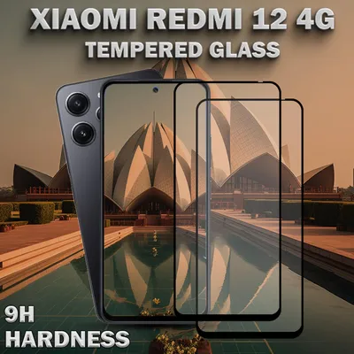 Obrázok produktu pre 2-balenie Xiaomi Redmi 12 4G Ochranné sklo na displej - Tvrdené sklo 9H - Super kvalita 3D