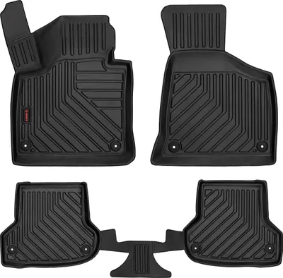 Produktbild von 3D Gummimatten passend für Audi A3 8P schrägheck, sportback, cabrio (2003-2011) – Schwarz, hoher Rand, 4-tlg Set