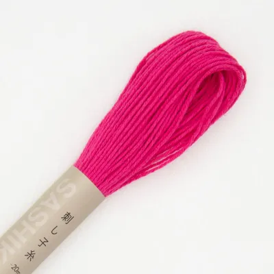 Produktbild von Olympus Sashiko Garn, Baumwolle, Strang, ca 20m, Farbe 21, fuchsia, hergestellt in Japan
