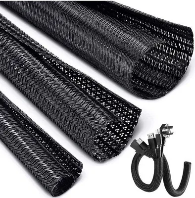 Obrázok produktu pre Sada organizérov káblov 3 m, 14 mm, samozatváracie, čierne, pre počítače a autá