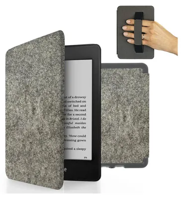 Produktbild von Filz Hülle Kindle Paperwhite 10Gen 2018 PQ94WIF 6 Zoll Auto Sleep Wake Hellgrau