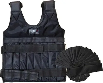 Imagen del producto de Chaleco lastrado, ajustable, para fitness y entrenamiento de fuerza, 20 kg