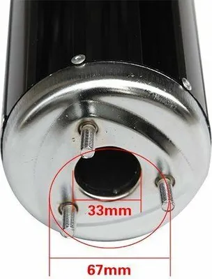 Produktbild von Auspuff Endtopf Typ 32 silber Quad ATV Bashan Shineray Jingling