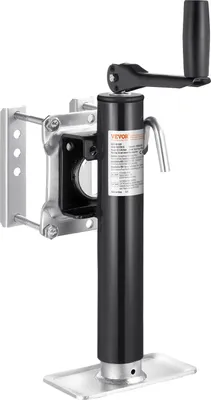 Image de Cric de remorque VEVOR, capacité de charge dynamique de 907 kg, béquille pivotante robuste, béquille de stationnement de 265-515 mm avec poignée pour remorques de caravanes, vans pour chevaux