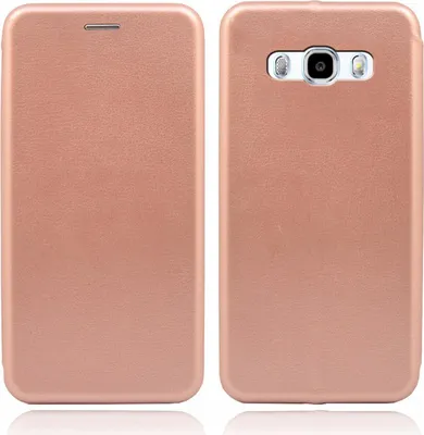 Produktbild von Handy Schutz Hülle für Samsung Galaxy J5 2016 Handytasche mit Magnetdeckel Kartenfach und Standfunktion Klapphülle Rosegold