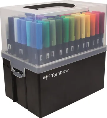 Zdjęcie produktu dla Tombow ABT-108CTombow ABT Dual Brush Pen pudełko z 107 kolorami + blender