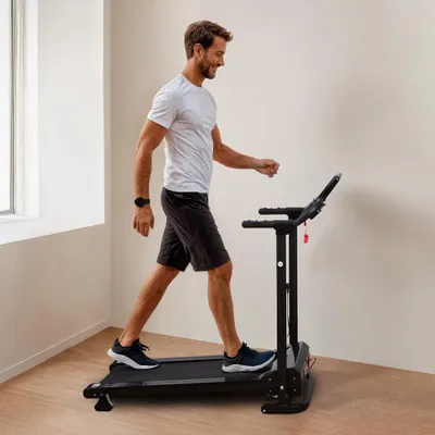 Produktbild von Hometrainer, Laufband – Fitnessgerät – Tägliches Training – 12 Trainingsprogramme – Lauffläche: 96 x 35 cm – Schwarz