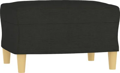 Image de Repose-pied Noir 60x50x41 cm Tissu