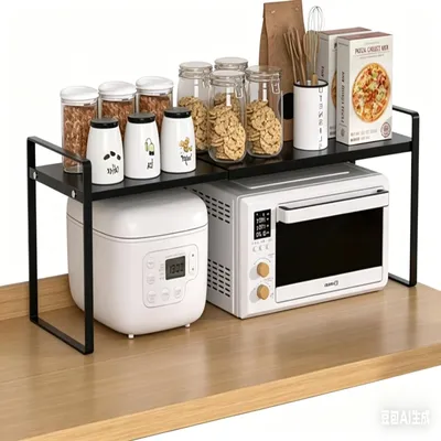 Image de Organisateur métallique extensible - Rangement de cuisine suspendu pour armoires