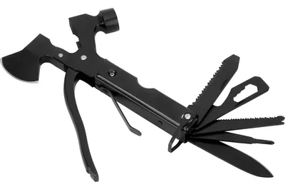 Obrázek produktu pro 15 v 1 multifunkční kempingový survivalový šroubovák, kladivo, kleště, otvírák na láhve (černý)