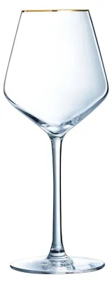 Image de 4 verres à pied 38 cl Ultime Bord Or - Cristal d'Arques