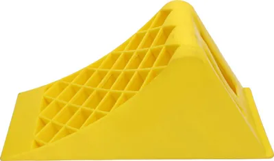 Immagine prodotto di Robusti cunei per ruote, gialli, altamente visibili, tappi in plastica di prima qualità per auto, roulotte, camper, camion, ATV
