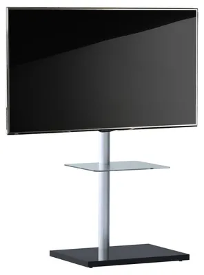 Immagine prodotto di Supporto TV girevole | Supporto in alluminio per TV 26-70 pollici | Dimensioni ca. H. 100 x W. 60 x D. 45 cm | a VESA 400x400 | Mobili TV Nalano con ripiano