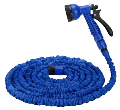 Produktbild von Avizar, Dehnbarer Gartenschlauch 15m mit Spritzpistole, Blau