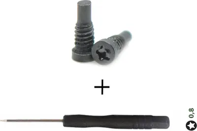Produktbild von 2x iPhone 8 / Plus + Gehäuseschraube Pentalobe Schraube Set Schwarz