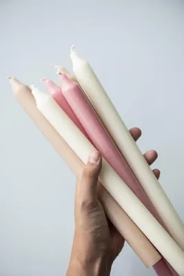 Produktbild von IB Laursen Stab Kerze ROSE Leuchter Tafel H=29cm Weihnachten Kerzen rosa Wachs