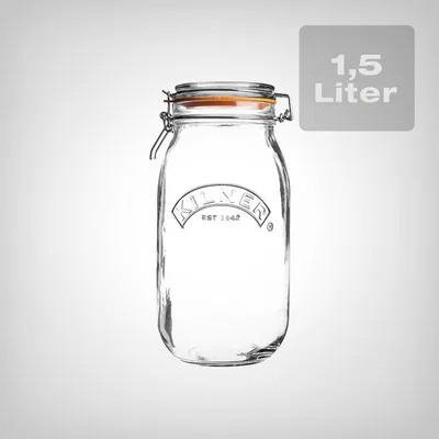 Produktbild von Kilner Weckglas mit Bügelverschluss rund, 1,5 Liter