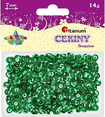 Productafbeelding van Ronde kralen, 7 mm, 14 gram, metallic groen, Titanum