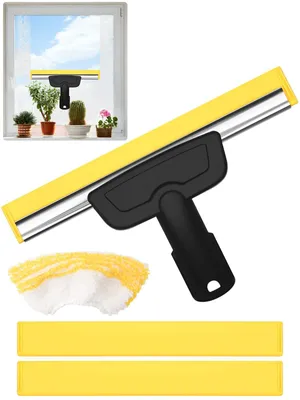 Fensterdüse für Kärcher Dampfreiniger, 4-in-1 Set, Mikrofasertuch
