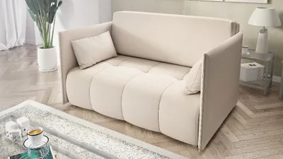 Produktbild von Wohnero24 Nessi 3 Schlafsofa 133x195 cm mit Schlaffunktion & Bettkasten – Creme
