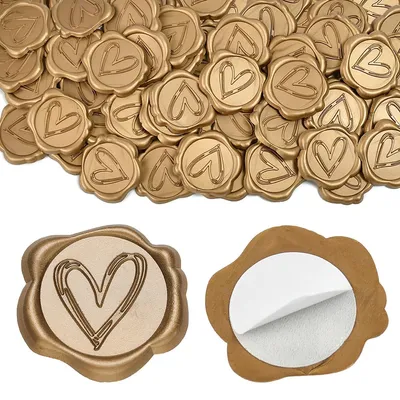 Produktbild von Wachssiegel herzförmig, 3 cm, 50 Stück, für Dekoration