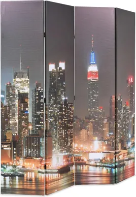 Obrázok produktu pre vidaXL Rozdeľovač izieb skladací 160 x 170 cm New York v noci