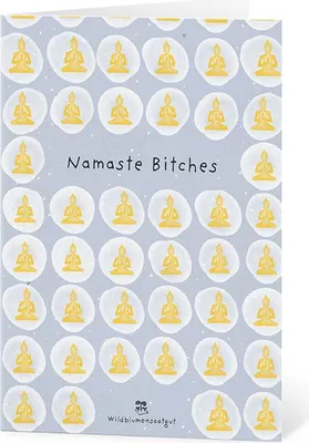 Obrázok produktu pre Pozdravná karticka „Namaste Bitches“ z papiera so semenami divokých kvetín