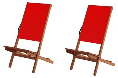 Produktbild von Rotes Wikingerstuhl-Set Schwedenstuhl Strandstuhl Anglerstuhl Partystuhl wählbares Set XXL V-10-363