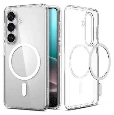Produktbild von Spigen Ultra Hybrid (MagFit), Cover, Samsung, Galaxy S26, 16 cm (6.3"), Transparent, Weiß