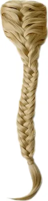 A single braided hairpiece on a white background.