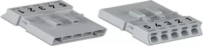 Obrázok produktu pre Wago 890-255, Šedá, Polyamid, IP20, IP40, 16 A, -35 - 85 °C, 23,6 mm