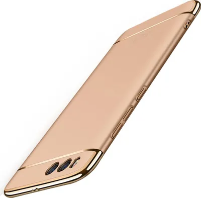 Produktbild von Handy Hülle Schutz Case für Xiaomi Mi 6 Bumper 3 in 1 Cover Chrom Etui Gold