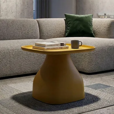 Obrázek produktu pro Odkládací stolek ze žlutého plastu 48x48x38 cm