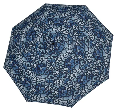 Produktbild von doppler Taschenregenschirm Regenschirm Fiber Magic Printed Pattern Denim blau