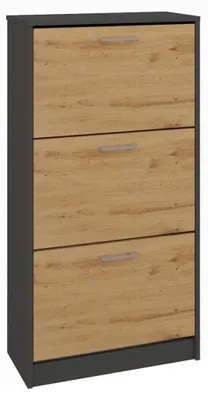Zdjęcie produktu dla Topeshop PAULA ANT/ART, Zamknięty, Antracyt, Dąb, Płyta wiórowa, 600 mm, 1160 mm, 16 mm