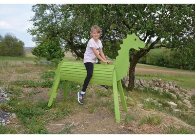 Produktbild von Eduplay Holz Drache Spielzeug 90 cm lackiert - Holzspielzeug Drache