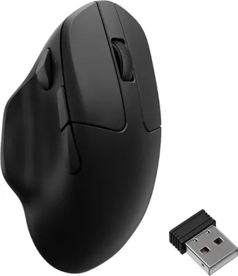 Image de Keychron M7-A23, droitier et gaucher, optique, sans fil RF + Bluetooth + USB Type-C, 30000 DPI, noir