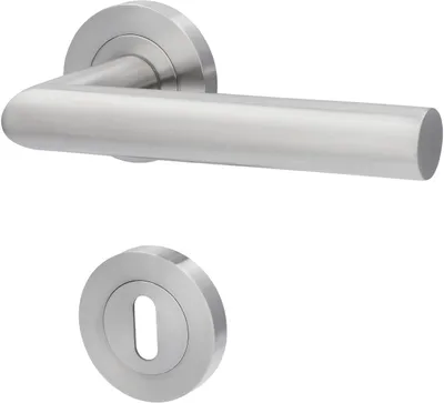 Produktbild von Alpertec BB-Rosettengarnitur Solid 9 Edelstahl silber rund