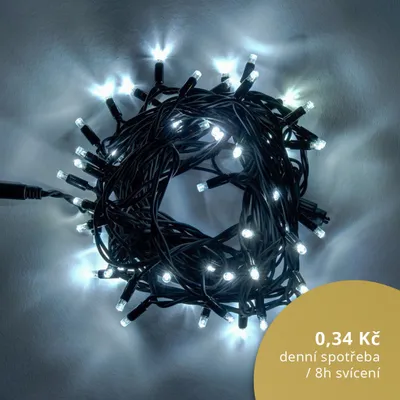 Obrázek produktu pro LED světelný řetěz 20 m, ledově bílá, 120 diod, IP67