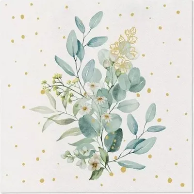 Produktbild von Eukalyptus Vliesservietten 40x40cm 50St.