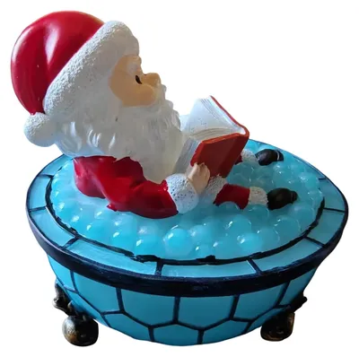Produktbild von Weihnachtsmann-Badelampe mit Schaumbadfunktion, LED-Nachtlicht für Zuhause, Büro, Schreibtisch, Party oder als Geschenk für Bücherliebhaber