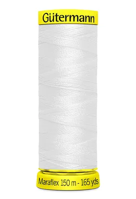 Produktbild von Gütermann Maraflex, No.120, für hochelastische Nähte, 150 m 800 Weiß