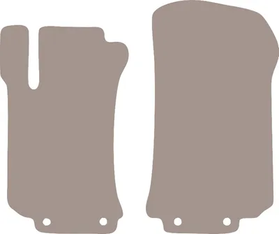 Image de Tapis de sol en velours pour Mercedes R V251 / R251 monospace (2005-2013) - tapis de sol avant LUX beige (2 pièces)