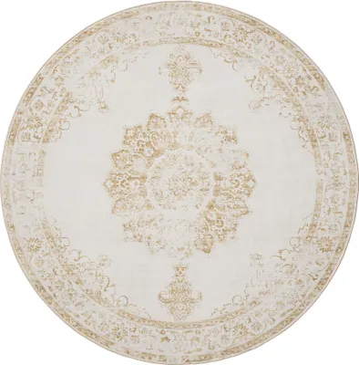 Zdjęcie produktu dla Interiyou Dywan do prania Gent kremowy/żółty ø 120 cm okrągły