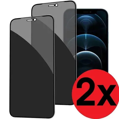 Produktbild von 2x Panzerfolie Blickschutz für iPhone 15 Pro Max Sichtschutz 9H Glas
