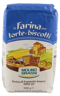 Obrázok produktu pre Molino Grassi La Farina Tipo 00, 1000 g - Jemne mletá pšeničná múka na koláče a sušienky